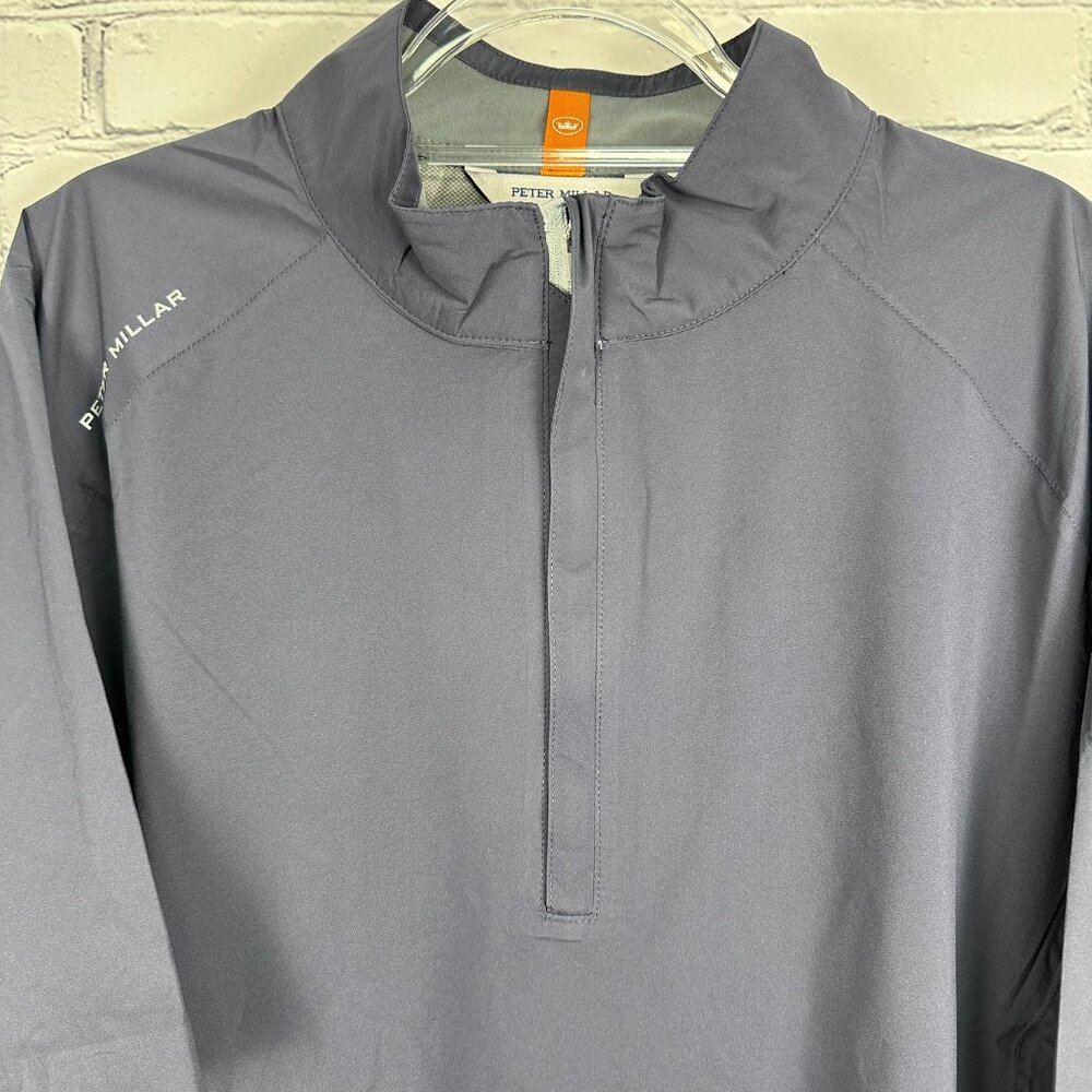 Peter Millar Men's Sport Shield Short Sleeve Golf Waterproof Rain Shell, XL Navy - Picture 5 of 16